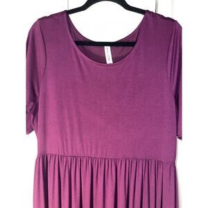 Zenana Outfitters Maxi Dress Women's Size Plus 1X Tall--Purple